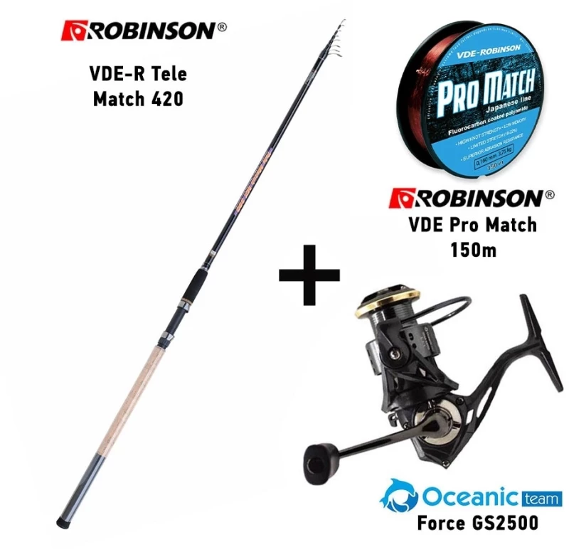 Combo Match Robinson VDE-R Tele Match 420 + Oceanic Team Force GS2500 + Robinson Pro Match 150m