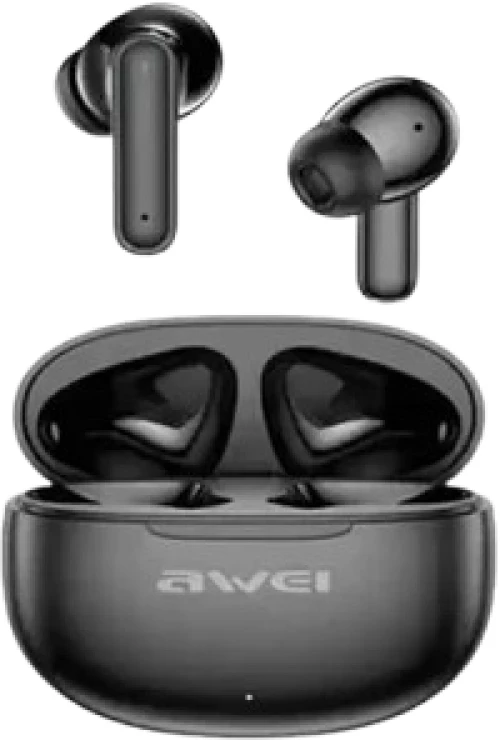 Awei In-ear Bluetooth Handsfree Ακουστικά με Θήκη Φόρτισης Μαύρα T71