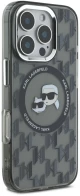 Karl Lagerfeld iPhone 16 Pro Back cover case - Magsafe IML metal monogram kc - Black - (KLHMP16LHMCKMHK)
