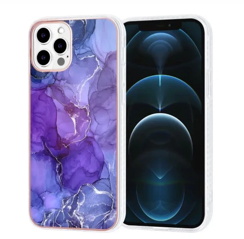 UNIQ Accessory iPhone 12 - 12 Pro TPU Back Cover - Marble Purple