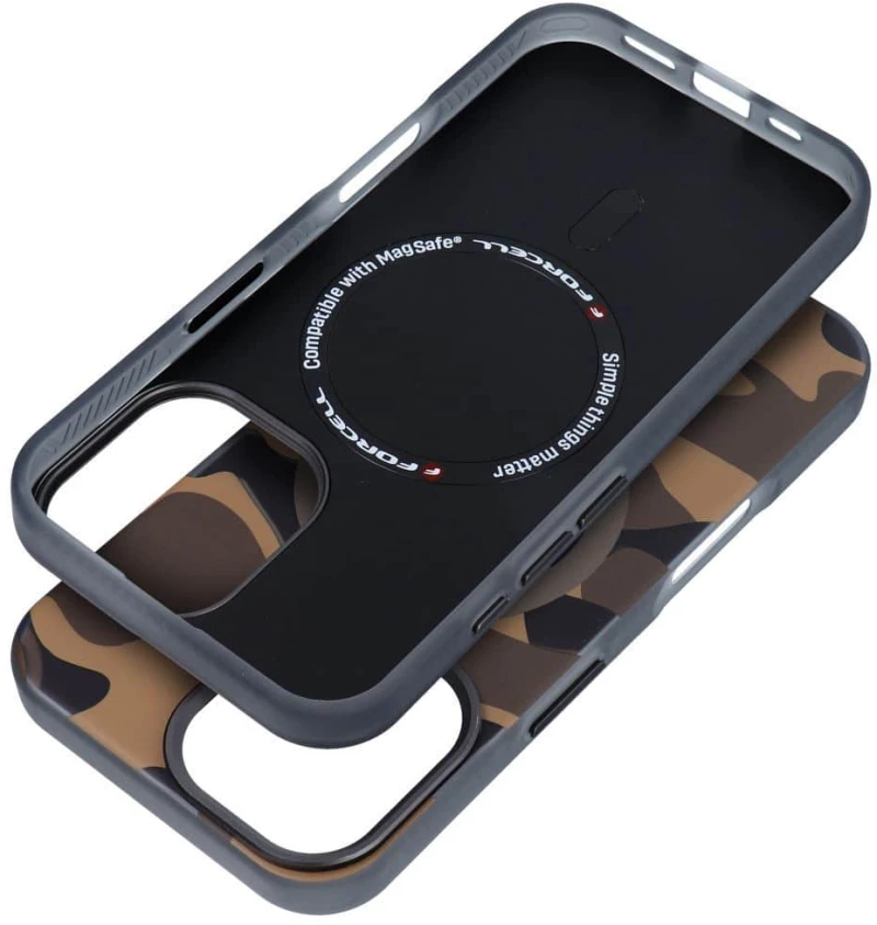 FORCELL F-PROTECT Θήκη πλάτης Military με MagSafe για iPhone 16 Pro desert camo