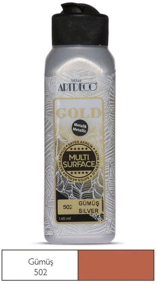 Ακρυλικό Χρώμα Artdeco140ml Multi Surface Silver 502