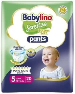 BABYLINO Pants Cotton Soft Unisex No5 Junior 10-16kg 20 Τεμάχια