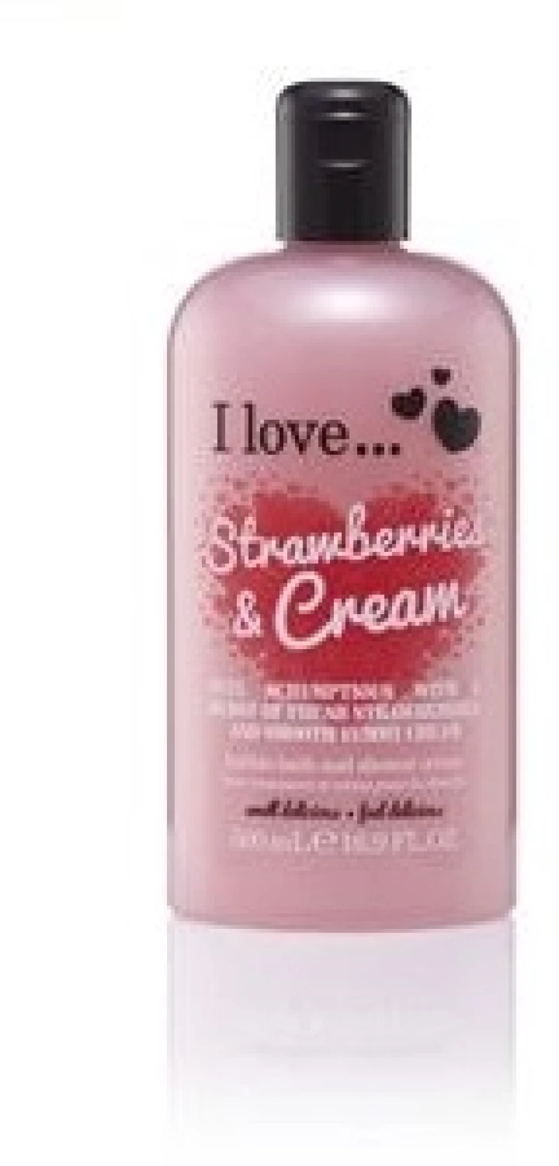 I LOVE Cosmetics Bubble Bath & Shower Creme Strawberries & Cream Ενυδατικό Αφροντούς 500ml