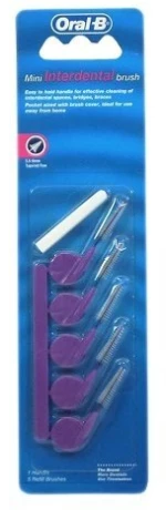 ORAL-B Μεσοδόντια Βουρτσάκια Mini 2.5mm - 6mm Tapered Fine x5 Μωβ