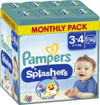 PAMPERS Splashers Πάνα Μαγιό Nο 3-4 Για 6-11kg 96 Tεμάχια Κιβώτιο