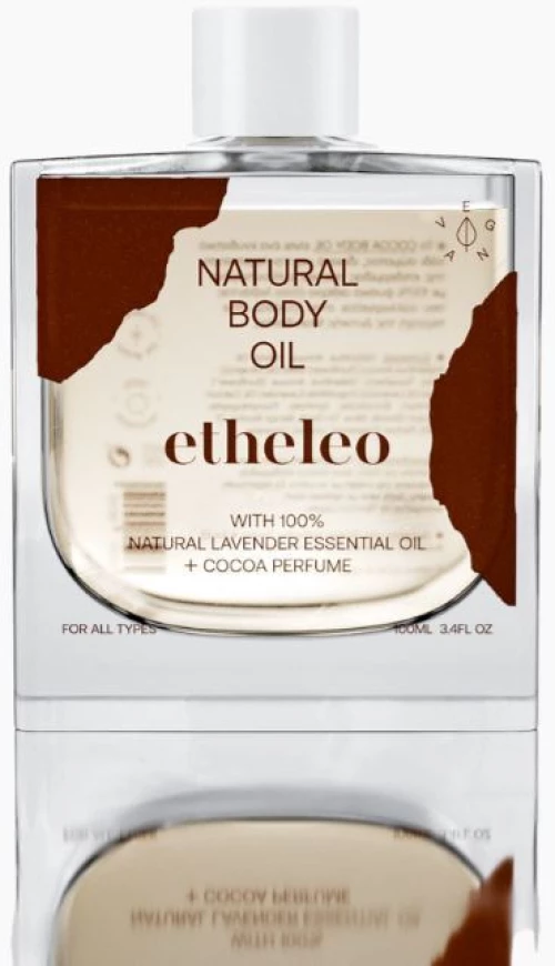 ETHELEO Body Oil Shimmer Ξηρό Λάδι Σώματος Με Άρωμα Σοκολάτας 100ml