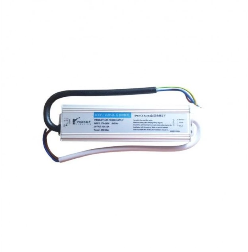 Τροφοδοτικό LED 12V DC 60W Λευκό IP67 On-Off 00/8103 Viokef 00/8103 Λευκό