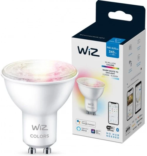 Έξυπνη Λάμπα GU10 50W PAR16 LED Διάφανο Γυαλί RGBW 3CCT Dimmable 929003772322 Wiz 929003772322 Διάφανο