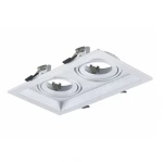 Σποτ Φωτιστικό Χωνευτό Reflector 2xGU10 IP20 Aca XMGU2W Λευκό