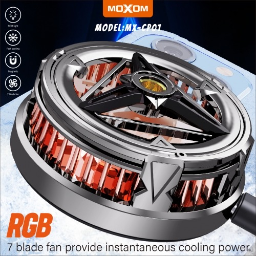 Moxom MX-CP01 Ανεμιστηράκι Κινητού Μαύρο
