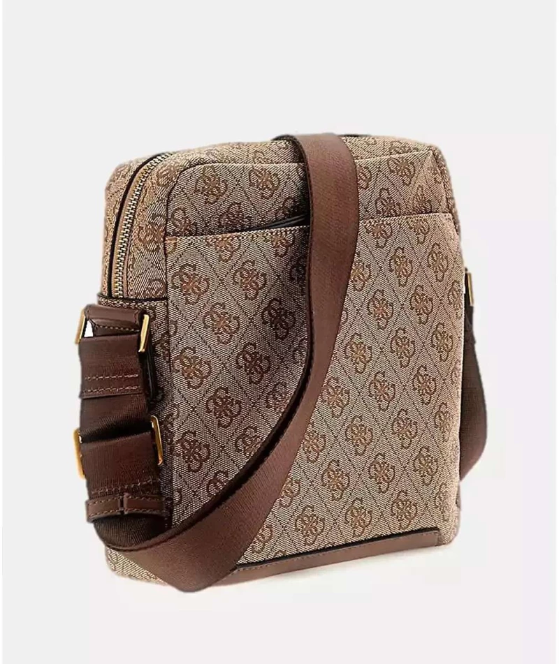 Guess HMYOLOP4258-BBO Latte Τσάντα Ανδρική Χιαστί