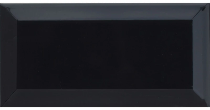 Πλακάκι Metro Black Gloss Μπιζουτέ Ceramic Α' Διαλογής   (10x20 cm)