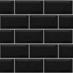 Πλακάκι Metro Black Gloss Μπιζουτέ Ceramic Α' Διαλογής   (10x20 cm)