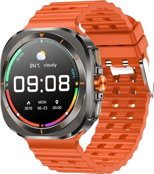 Z7 Ultra Smartwatch με Παλμογράφο και Ελληνικό Μενού Πορτοκαλί