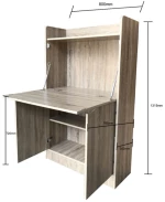 Γραφείο Πτυσσόμενο ArteLibre INDUS Φυσικό MDF/PU 80x30x131.5cm