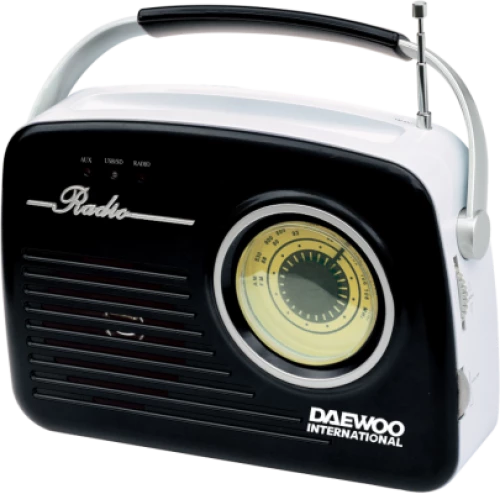 Daewoo Ραδιόφωνο Αναλογικό Retro  με usb - Μαύρο  DRP 130Bl