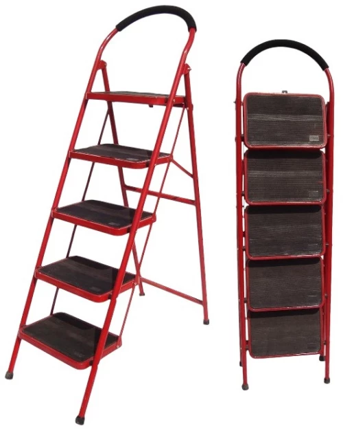 Πτυσσόμενη σκάλα σιδερένια - 109-5 - 711360 - Red 711360_r