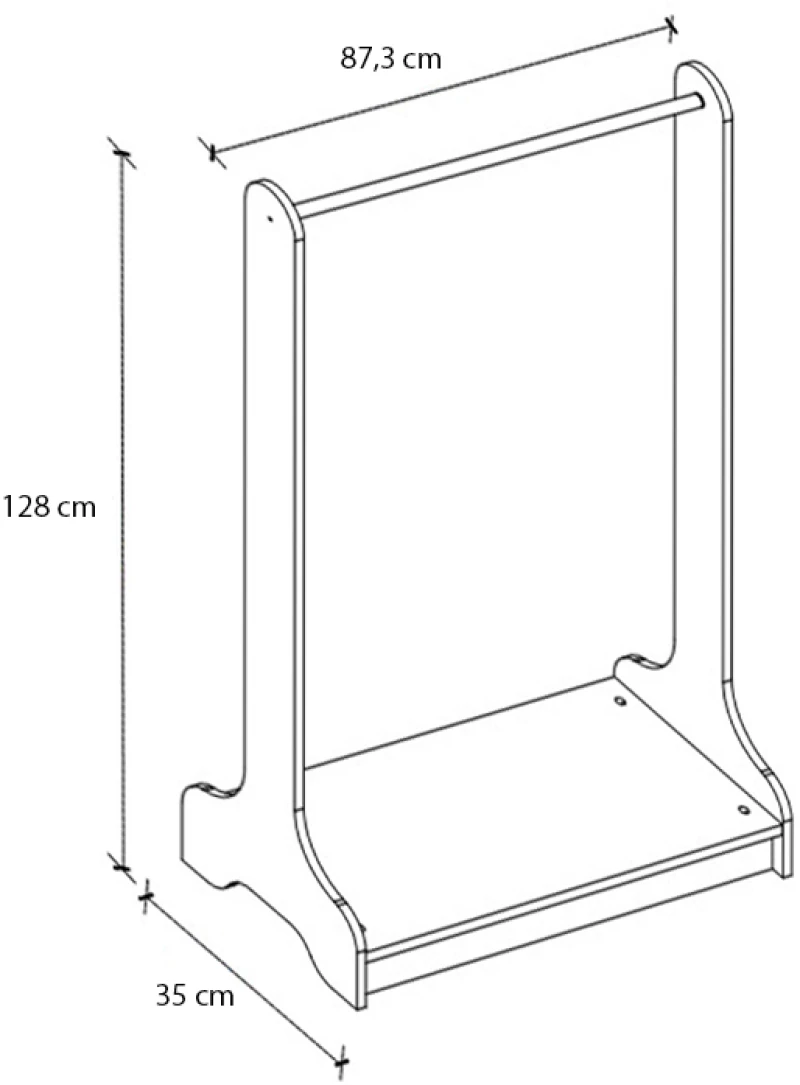 Έπιπλο εισόδου Belgum Megapap χρώμα λευκό 87,3x35x128εκ.