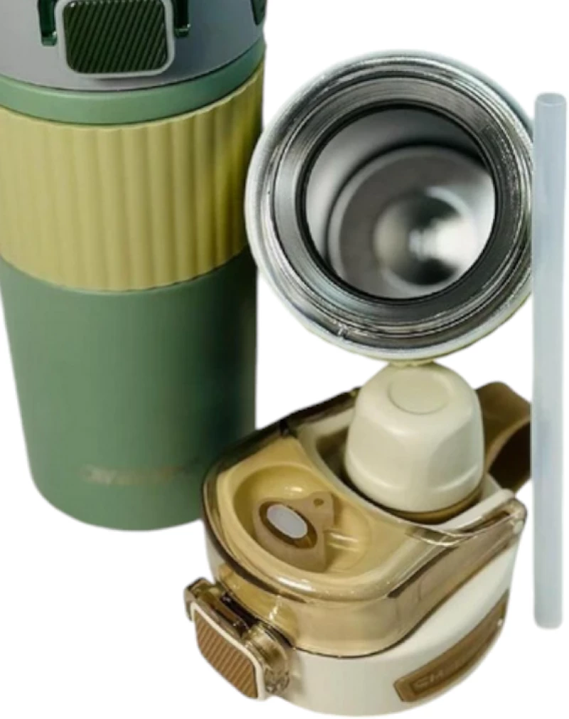 Φορητό παγούρι-θερμός - CF8235 - 600ml - 882393 - Grey/Green 882393_gg