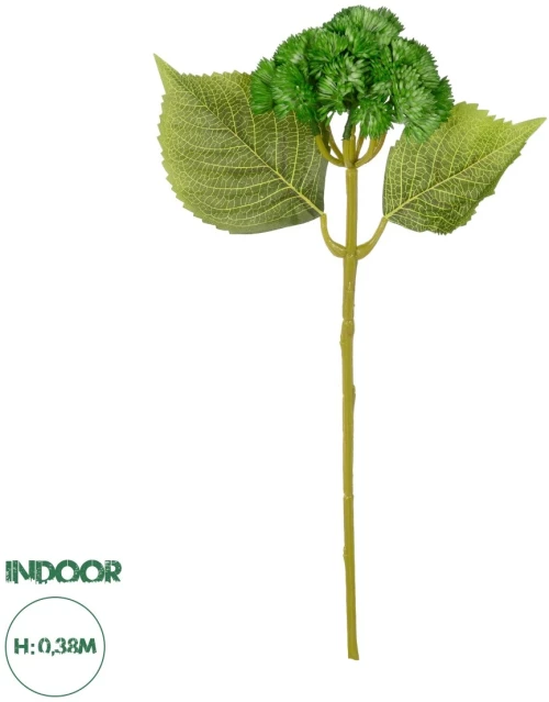 GloboStar® Artificial Garden OLIVE GREEN SEDUM BRANCH 21340 Τεχνητό Διακοσμητικό Κλαδί Πράσινο Σέδο Y38cm