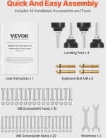 Βάση βάσης πλυντηρίου ρούχων VEVOR 48,5x25 ιντσών 590 LB με διπλό δίσκο
