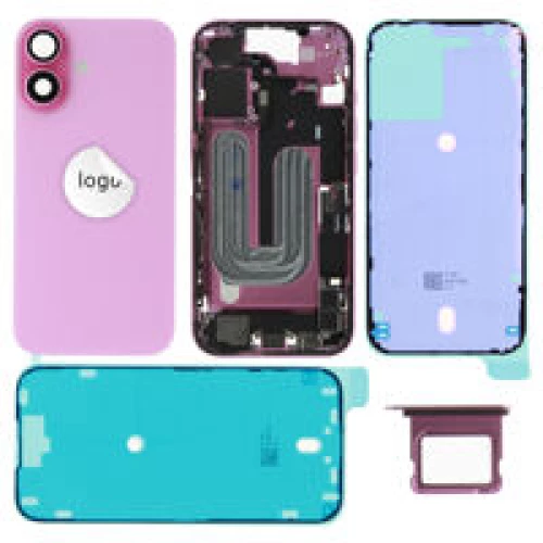 For iPhone/iPad (AP160024PIPSP-B) Rear Cover (Pulled B) incl. small parts - Pink, For iPhone 16