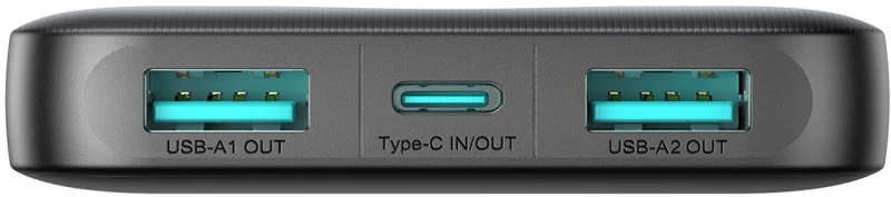Powerbank Joyroom JR-PBF12 10000mAh 2.4A 2x USB-A 1x USB-C - black