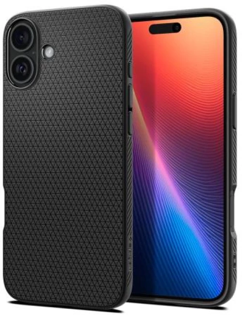 Θήκη Soft TPU Spigen Liquid Air Apple iPhone 16 Μαύρο