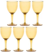 ROSE&TULIPANI FIABA Set of 6 acrylic wine glasses 400 ml, amber