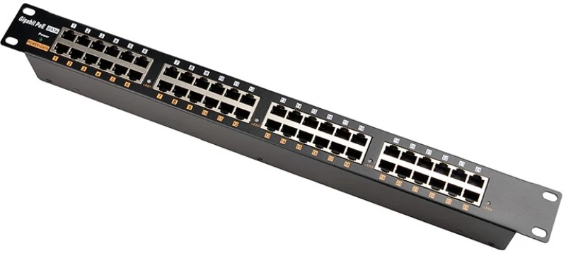 Extralink Gigabit PoE Injector 24 Port 24x 1000Mb/s RJ45, Rackmount