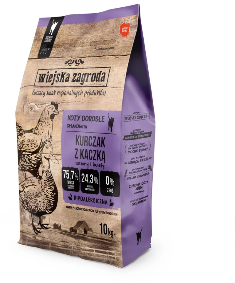 COUNTRY FARM Chicken with Duck - dry cat food - 10 kg