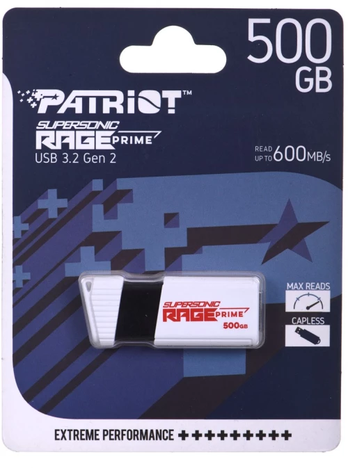 PATRIOT RAGE PRIME 600 MB/S 512GB USB 3.2 8K IOPS