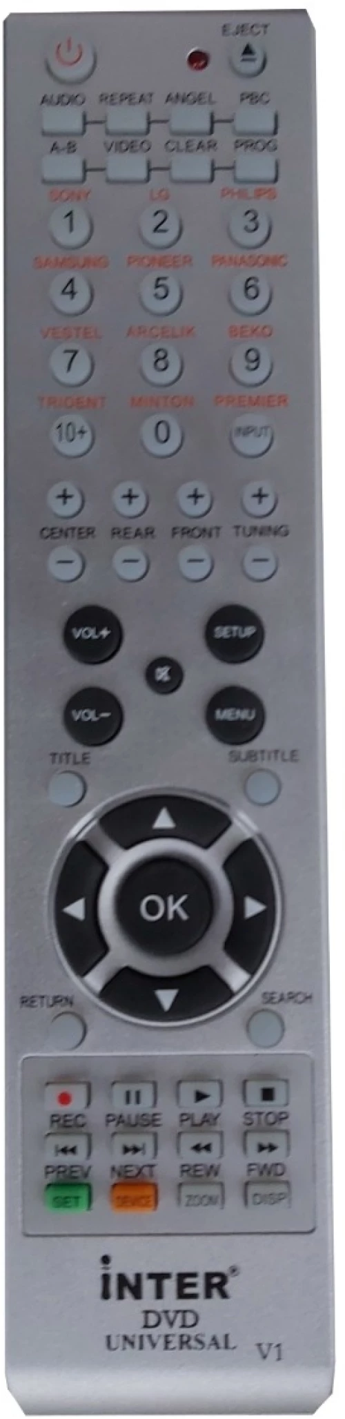 INTER DVD UNIVERSAL REMOTE CONTROL