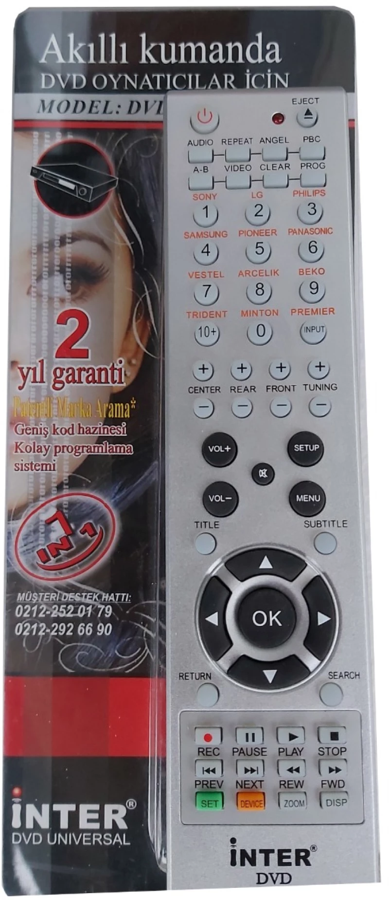 INTER DVD UNIVERSAL REMOTE CONTROL