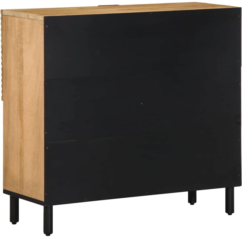 vidaXL Sideboard καφέ 80x33x75 cm μασίφ ξύλο Mango