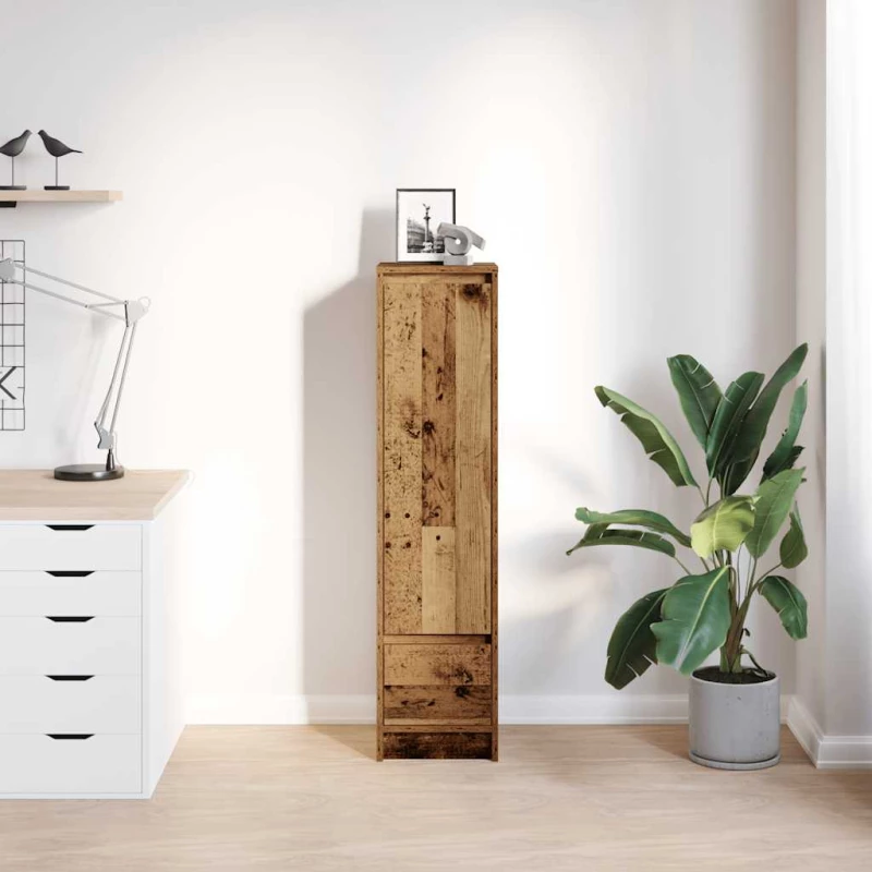 vidaXL Ντουλάπι Όψη Παλαιού Ξύλου 29,5x34x119,5 εκ. Επεξεργασμένο Ξύλο