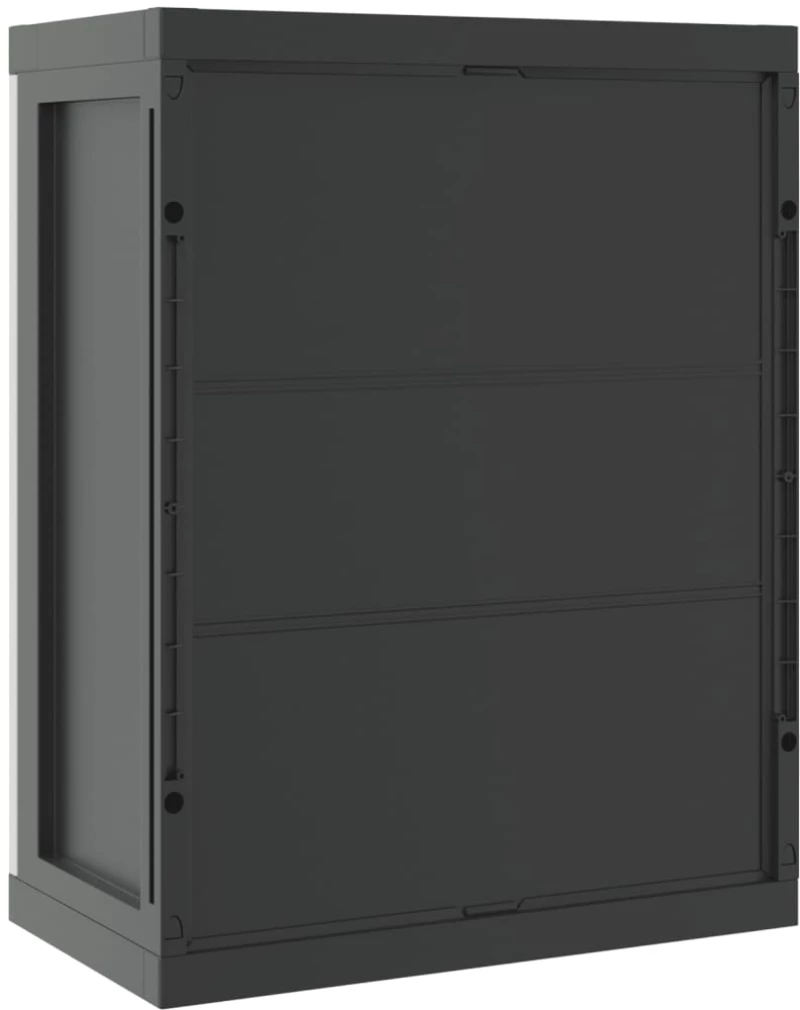 vidaXL Ντουλάπι Αποθ. Εξ. Χώρου Γκρι/Μαύρο 65x37x85 εκ. Πολυπροπυλένιο