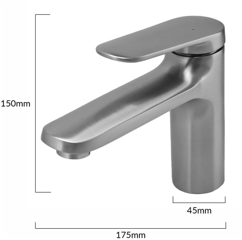 BRUNO μπαταρία νιπτήρα M11570-235C, αναμεικτική, ασημί