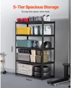 VEVOR Storage Shelves 24" D x 48" W x 72" H 5-tier Garage Storage Shelving