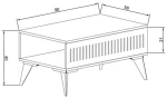 Τραπέζι Marla pakoworld σε oak απόχρωση 90x56x40εκ