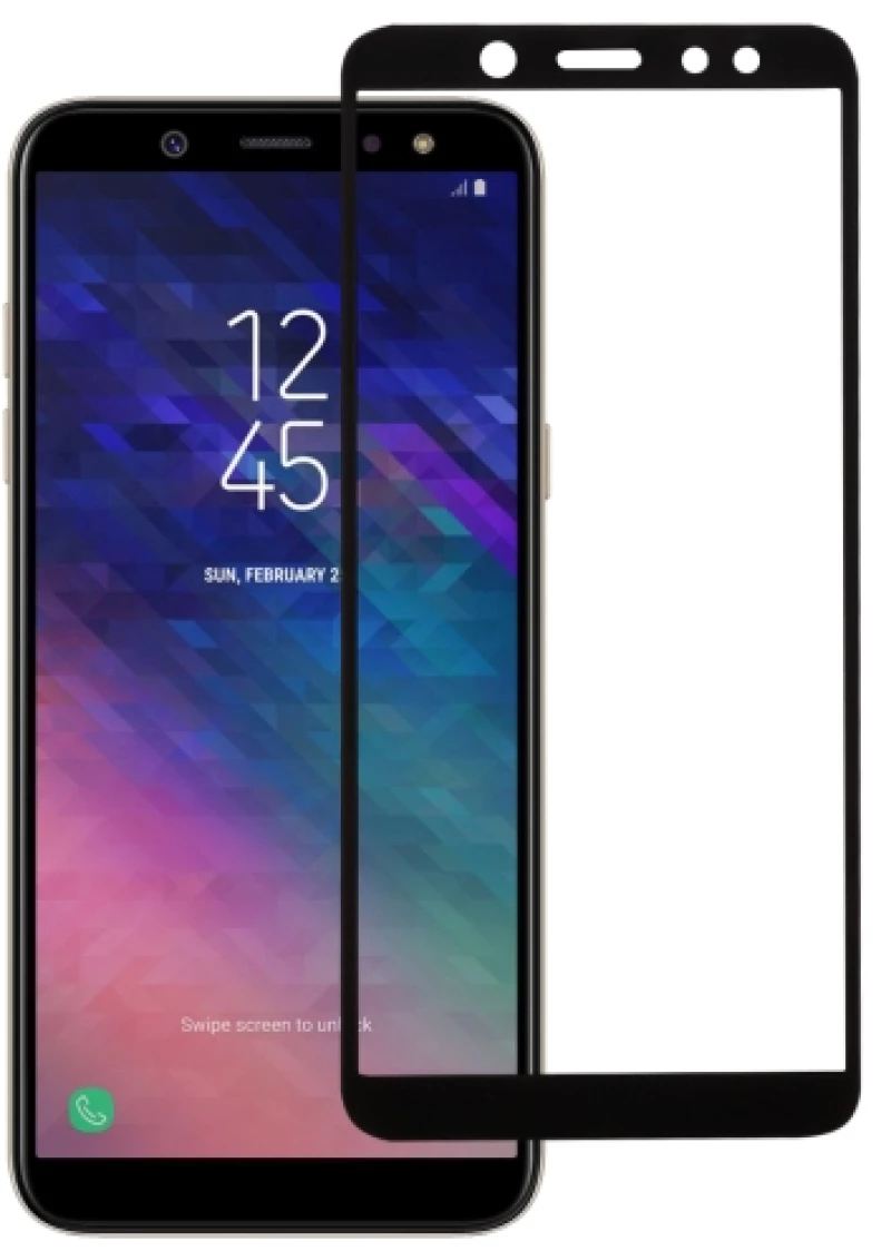 0.26mm 9H 2.5D Tempered Glass Film for Galaxy A6 (2018)(Black)