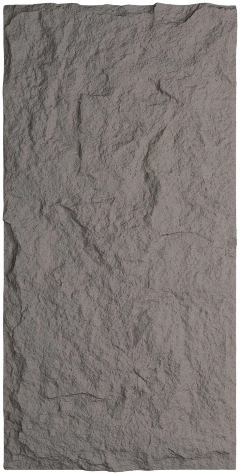 Supergreens Τεχνητός Τοίχος PU Stone "Obsidian" Volcanic Γκρι 120x60x3 εκ.