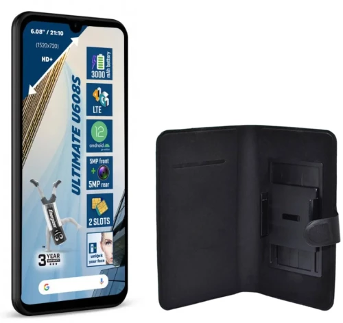 Energizer Energy U608S 2GB/32GB Dual Sim 4G 6.08" και Δώρο Θήκη Book Ancus Grab Series Μαύρη