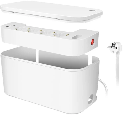 Cable box with 5-way socket strip Logilink LPS281U white