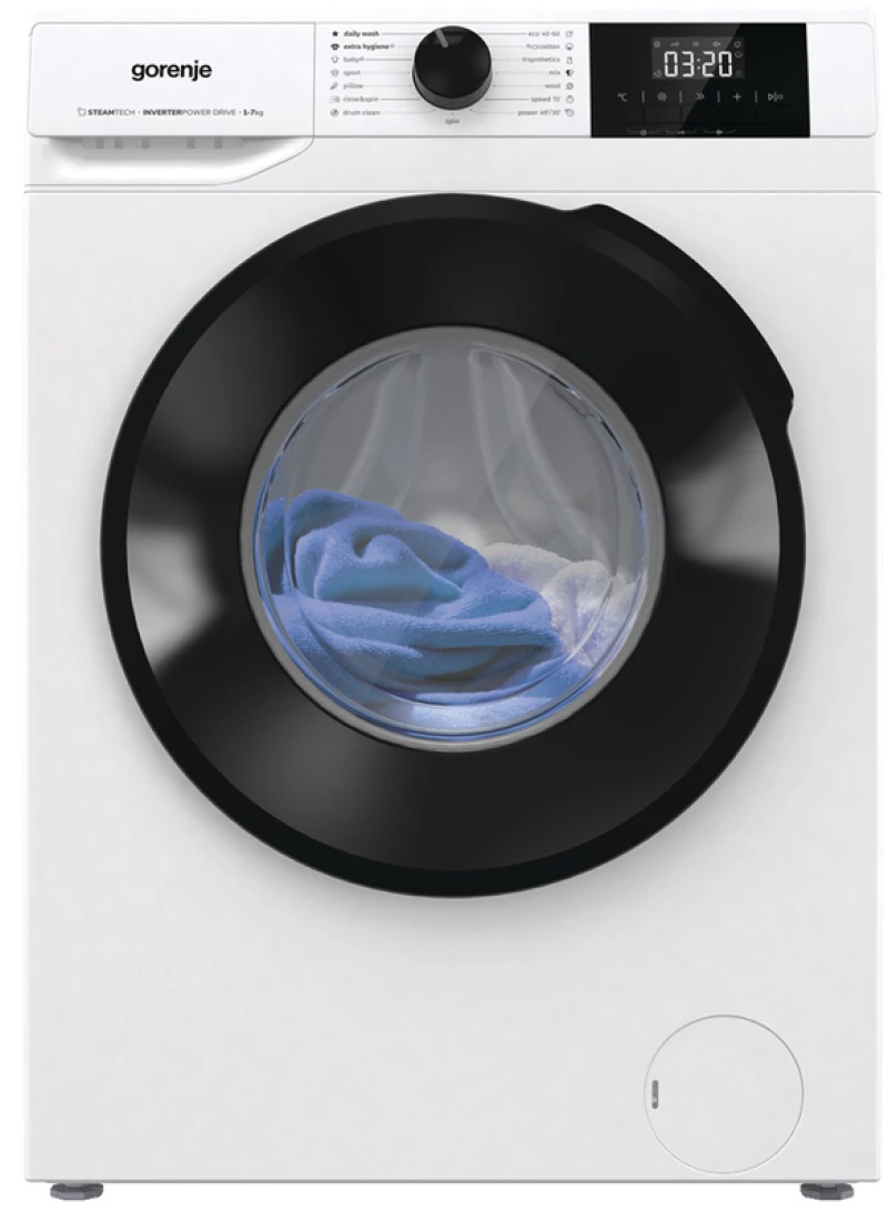 Πλυντήριο Ρούχων Gorenje W1NGPI72SBS 7kg, 1200 στροφών, με Ατμό, Β, Λευκό