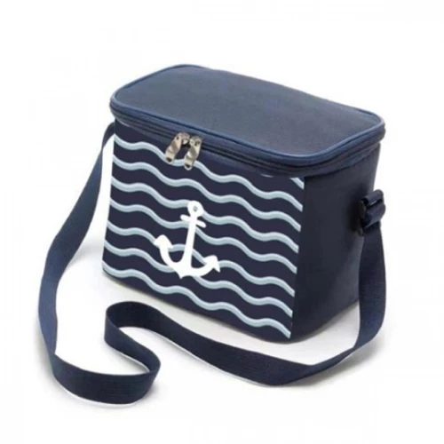 Ισοθερμική Τσάντα 8lt με Ιμάντα Ώμου 22 x 25 x 14cm - Μπλε Χρώμα