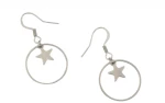 Kostibas 3013-817A, Σκουλαρίκια, Μοτίφ, Ατσάλι, ΤΕ, Ασημί