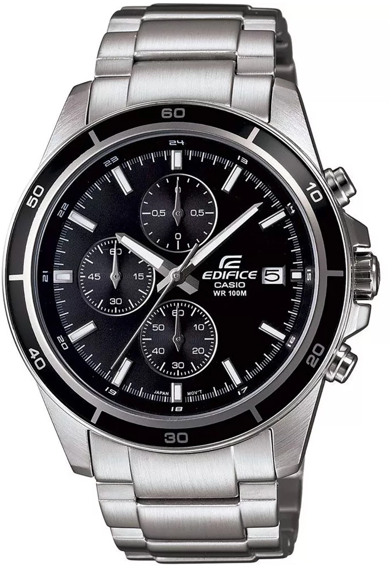 Casio EFR-526D-1AVUEF, Stainless Steel, Χρονογράφος, Με Μπρασελέ, Ασημί