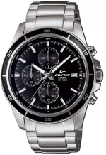 Casio EFR-526D-1AVUEF, Stainless Steel, Χρονογράφος, Με Μπρασελέ, Ασημί